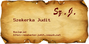 Szekerka Judit névjegykártya